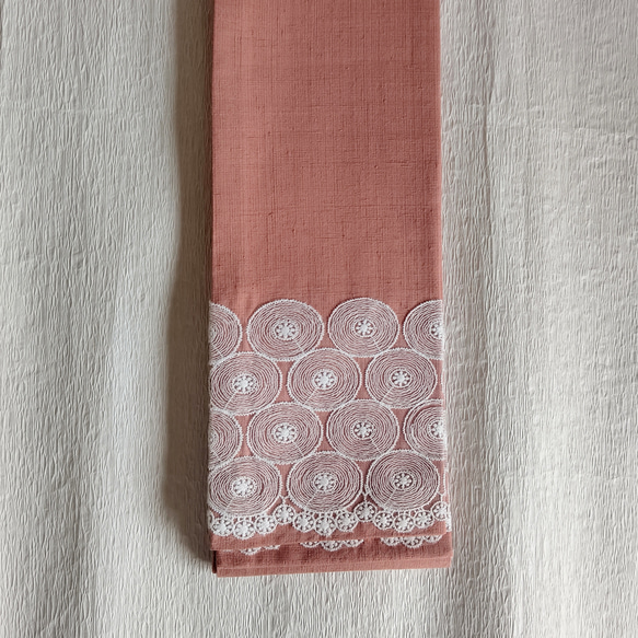 正絹半幅帯ーレース(小千谷織物) 2枚目の画像