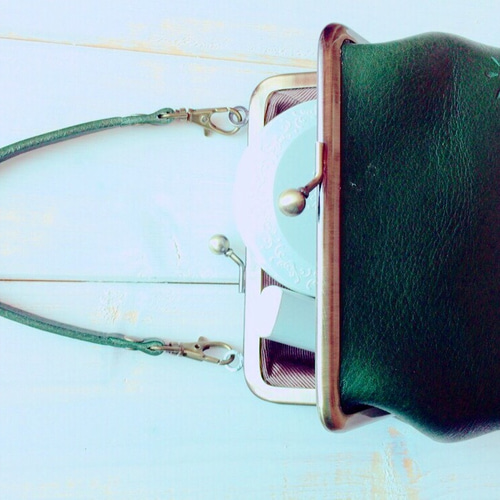 がまぐちポーチ(グリーン) がま口 チャプター 通販 1080690｜Creema