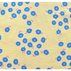 【m】ヴィルタ水面花柄のファブリックパネル*イエロー×ブルー* 6枚目の画像
