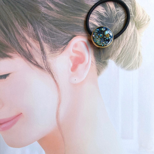 宇宙水色♡キラキラ宇宙レジンヘアゴム ヘアゴム unTree