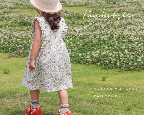 ハンドメイド　ワンピース　100size 7_94519b47f7f8bb3a866f37babb72