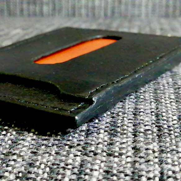 【ホースレザー】パスケース　定期入れ　カードケース　ヌメ革　本革　レザー　革　IC 3枚目の画像