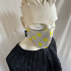UVカット90%夏マスク！ドット柄オシャレマスク不織布インナーマスクひんやり冷感 6枚目の画像