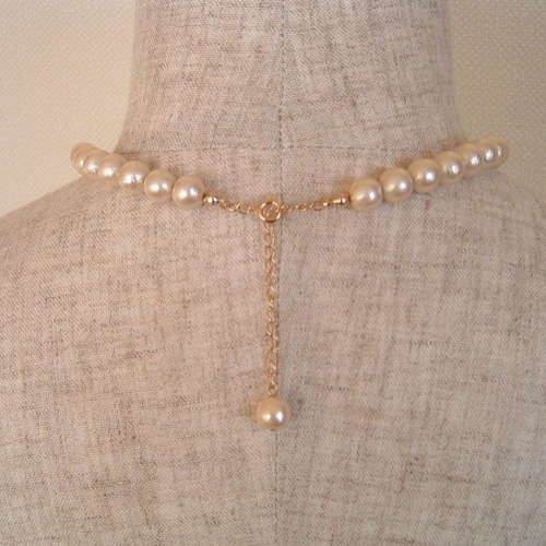 コットンパール ロングネックレス オペラ 8mm 80cm キスカ