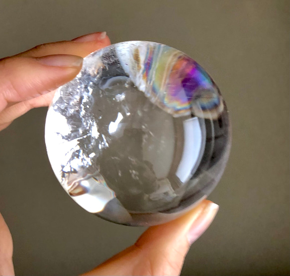 レムリアンシードクォーツ スフィア 5A+++ レインボー入り 60mm/ 家の