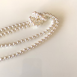 ビンテージパール　真珠　ガラスパール　ネックレス　ロングネックレス　入学式　フォーマル　 6枚目の画像