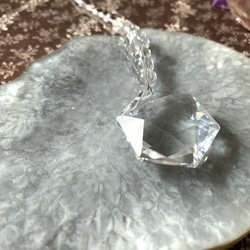 再販！オール水晶の六芒星形サンキャッチャー　22cmショート　/ 六芒星 水晶　天然石 浄化　 5枚目の画像