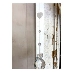 ハートカルせドニー キャッチャー40mm  虹 お部屋のパワースポットつくり　浄化　インテリア雑貨 ギフト 天然石 3枚目の画像