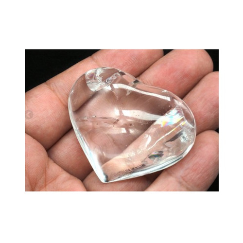 レインボー ハートの レムリアンシードクォーツ 天然石 水晶