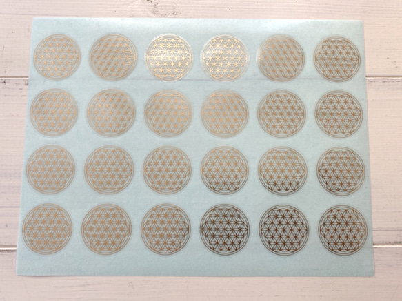 フラワーオブライフ シードオブライフ シール 電磁波カット お守り 邪気祓い 3枚目の画像