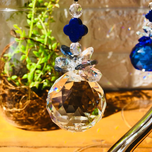 ヴィンテージ！シリア「ガラスサンキャッチャー」大きな首飾 ヴィンテージ！シリア「ガラスサンキャッチャー」大きな首飾