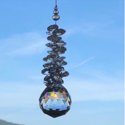 風水カラー！luxury サンキャッチャー40㎜ 水晶入り サンキャッチャー 吊るし飾り インテリア 風水 8枚目の画像