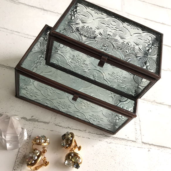 アクセサリー ガラス ボックス Sサイズ /ディスプレイ ボックス ガラス