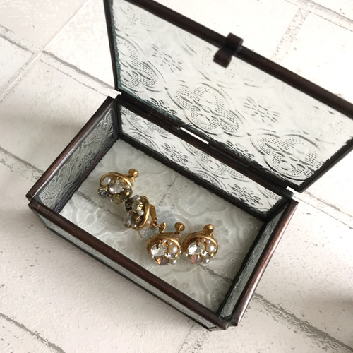 アクセサリー ガラス ボックス Sサイズ /ディスプレイ ボックス ガラス