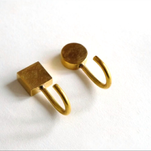 Brass Jフック マグネット ラウンド / ブラス アンティーク 什器