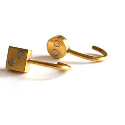 Brass Jフック マグネット ラウンド / ブラス アンティーク 什器