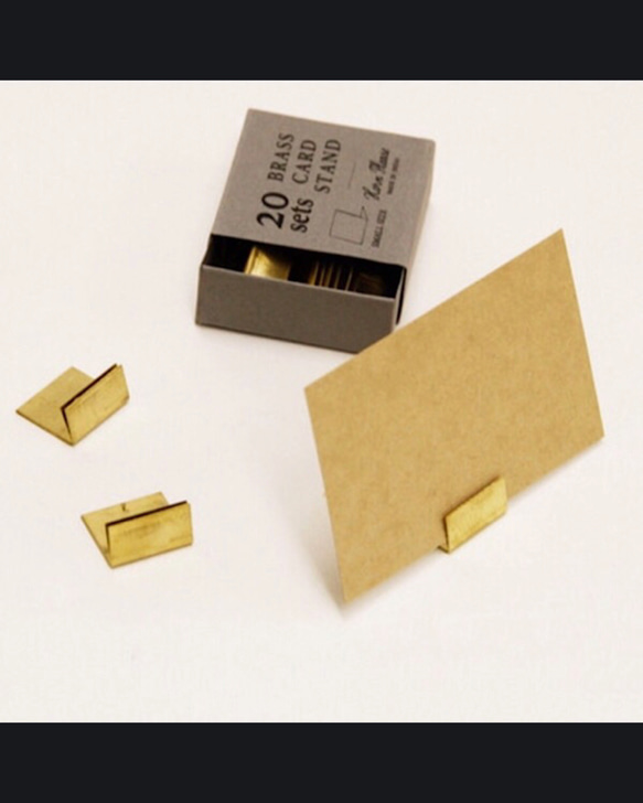 brass カードスタンド / wide 10個入 ディスプレイ カード立て プライスカード 什器 店舗資材 3枚目の画像