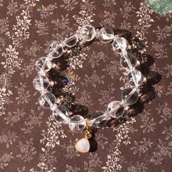 幸福・繁栄のお守り　アイリスクウォーツ虹入り　ブレスレット　10ｍｍ　水晶 3枚目の画像