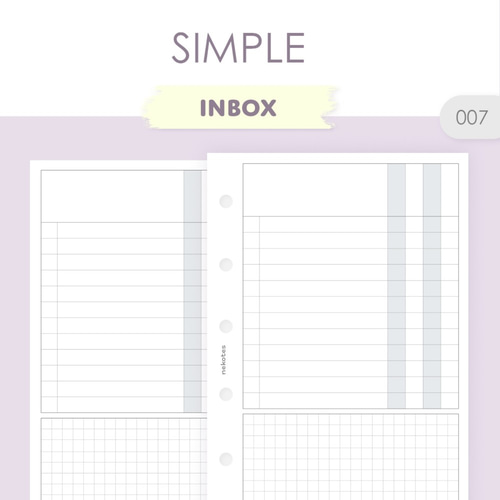 007-M5～A5》 インボックス inbox to do リスト システム手帳リフィル