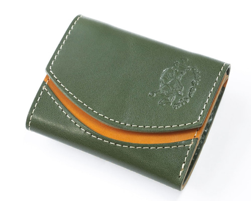 深緑 レザー ミニ財布 BrownBrown 深緑 レザー ミニ財布 BrownBrown