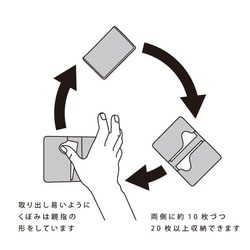 【本革製 名刺入れにもなるICカードケース】栃木レザー名刺入れ クアトロガッツ ピカソ赤 5枚目の画像