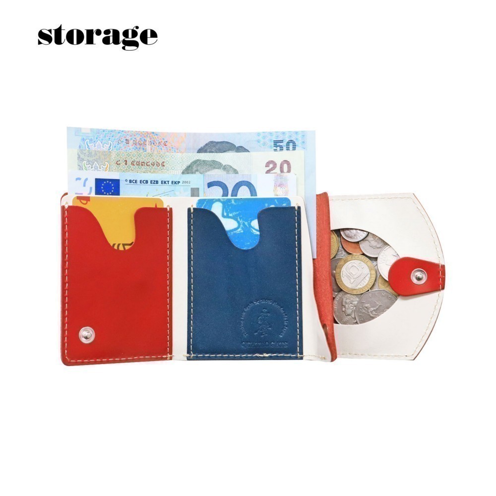 小さいふ。ペケーニョ 偉人シリーズ 「手塚治虫 ブッダ （ブラック×レッド）」栃木レザー黒