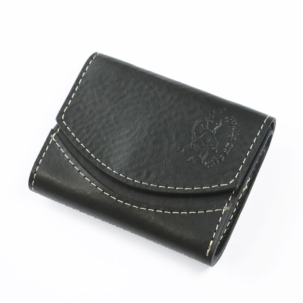 小さいふ。ペケーニョ イタリアンレザーシリーズ「VOLPI ヴォルピ社 オイルレザー ブラック」黒