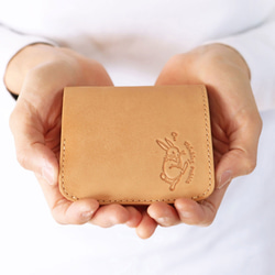 小さいふ。コンチャ うさ男コラボ「うさぎ-USA-」ヌバックレザー　ミニ財布 小さい財布 コンパクト財布 1枚目の画像