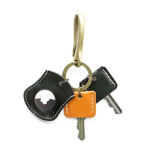 AirTag ケース レザーケース タグキーチェーン ESR 2個入り 紺 黒 AirTag ケース レザーケース タグキーチェーン ESR 2個入り 紺 黒