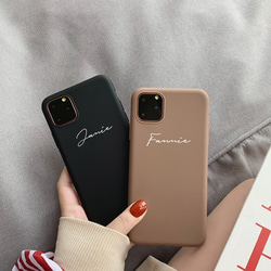 【名前入れスマホケース 】iphone全機種対応８カラー　送料無料　シンプル　スマホケース 3枚目の画像