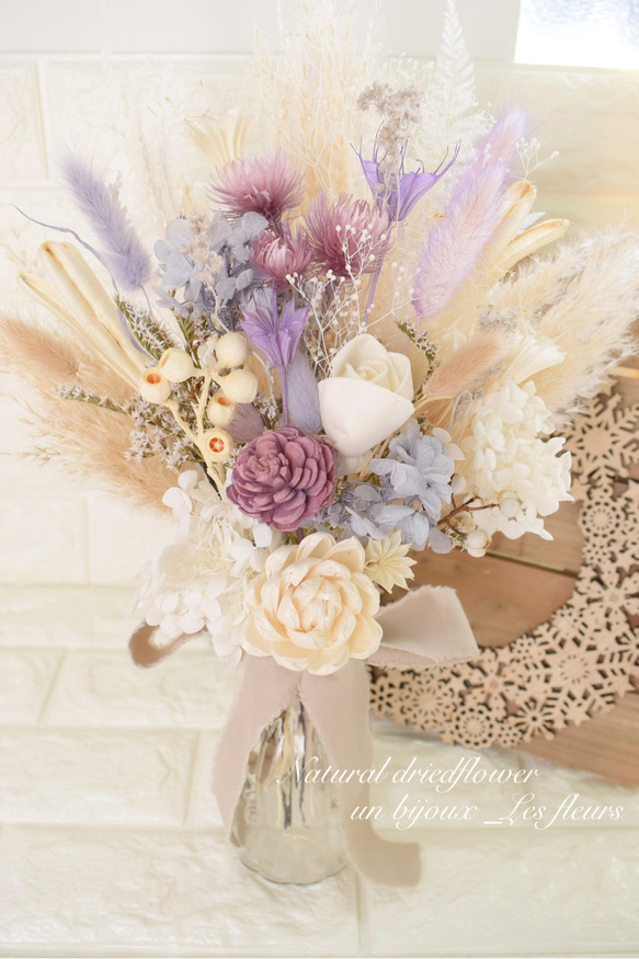 ドライフラワー ナチュラルカラー スワッグ ブーケ❤︎ ブーケ un