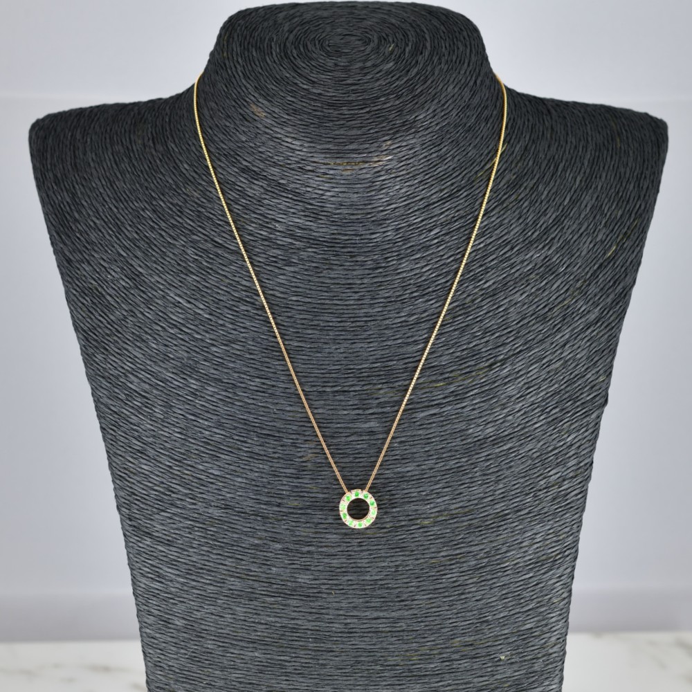 K10YG　グリーンガーネット　ペンダントトップ