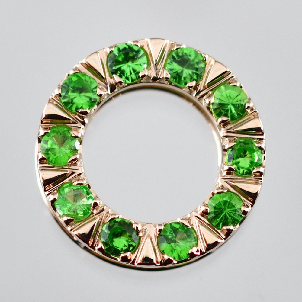 K10YG　グリーンガーネット　ペンダントトップ