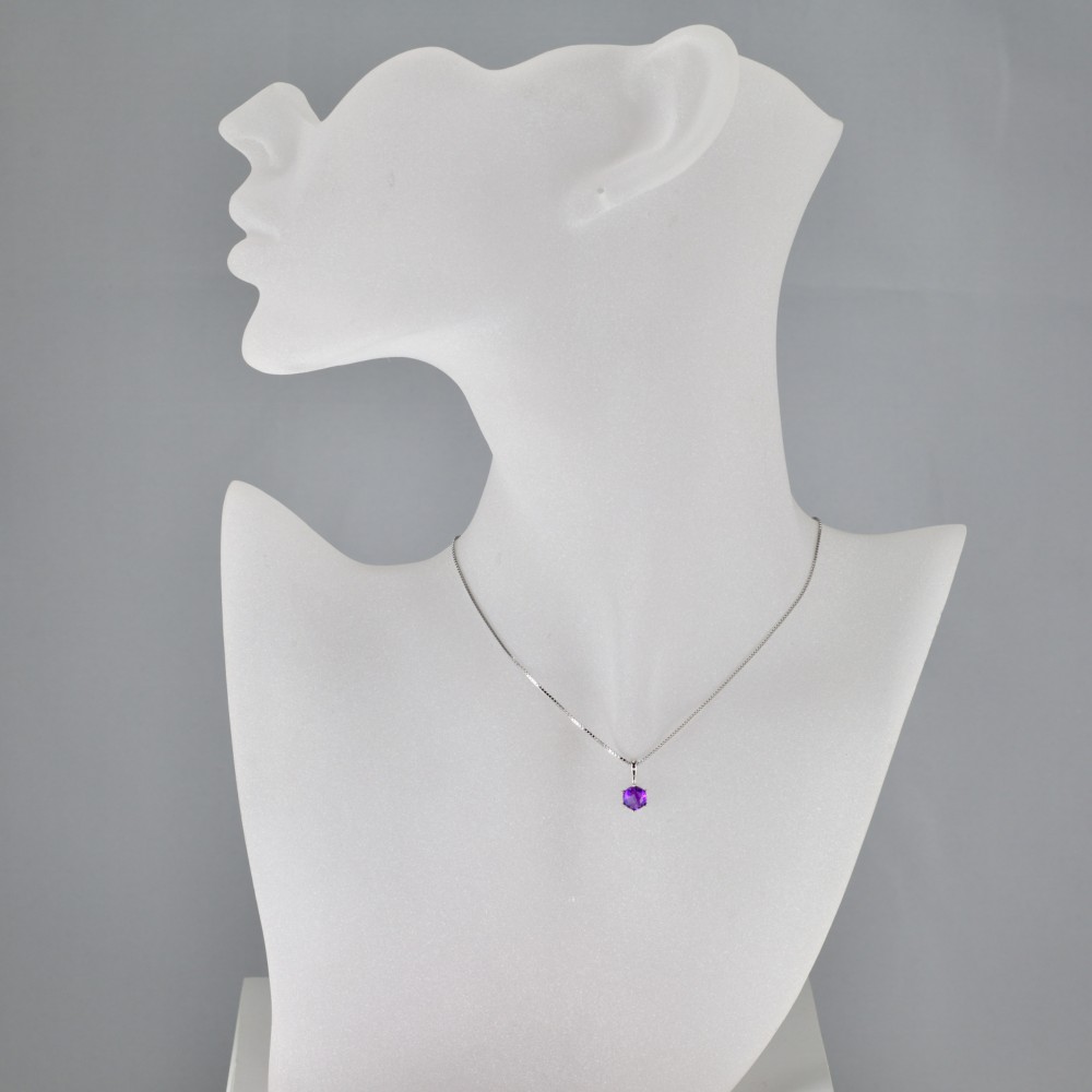 アメジスト　エピコットカット　ペンダントトップ　SILVER925
