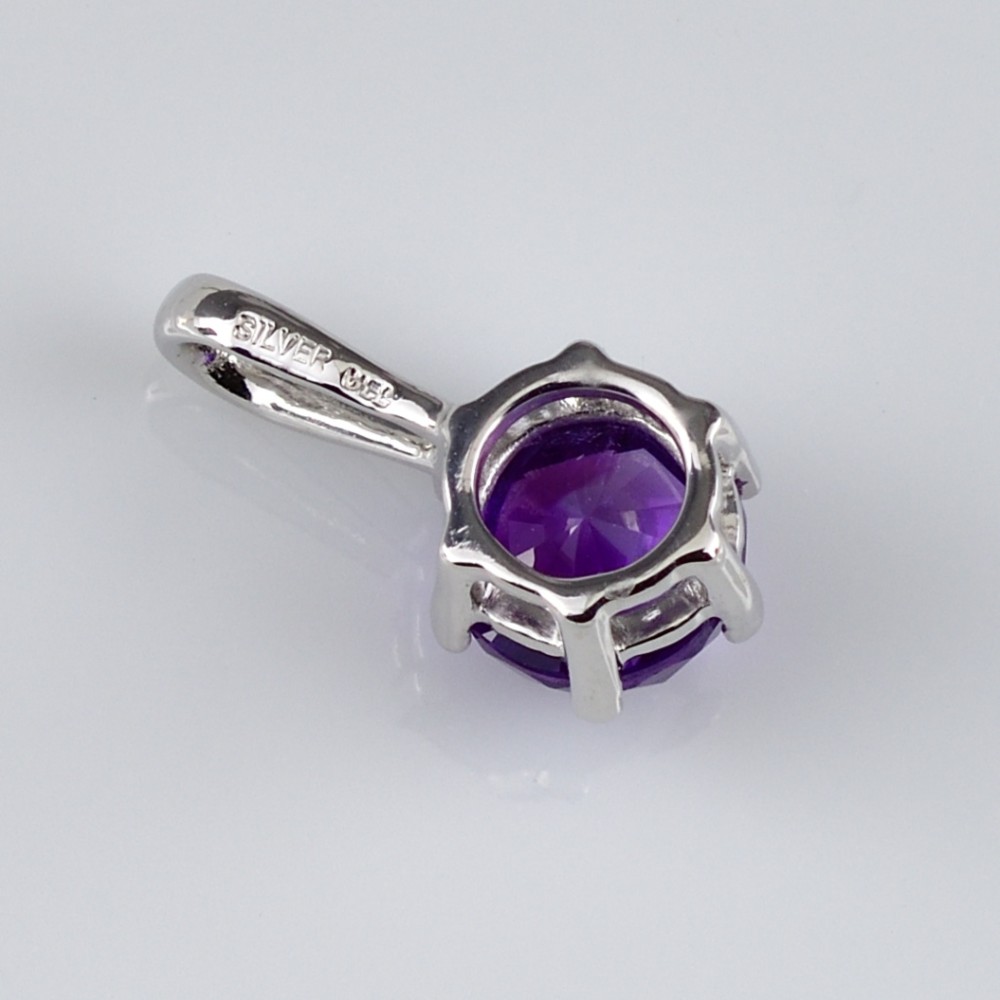 アメジスト　エピコットカット　ペンダントトップ　SILVER925