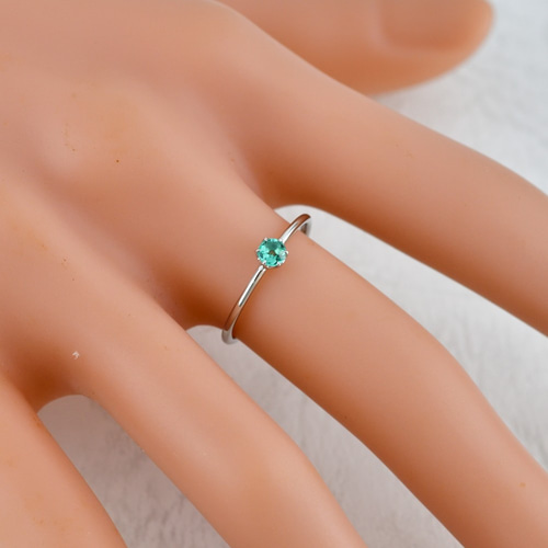 HANDMADE】PT950 1.8ct コロンビア産エメラルドリング Total1