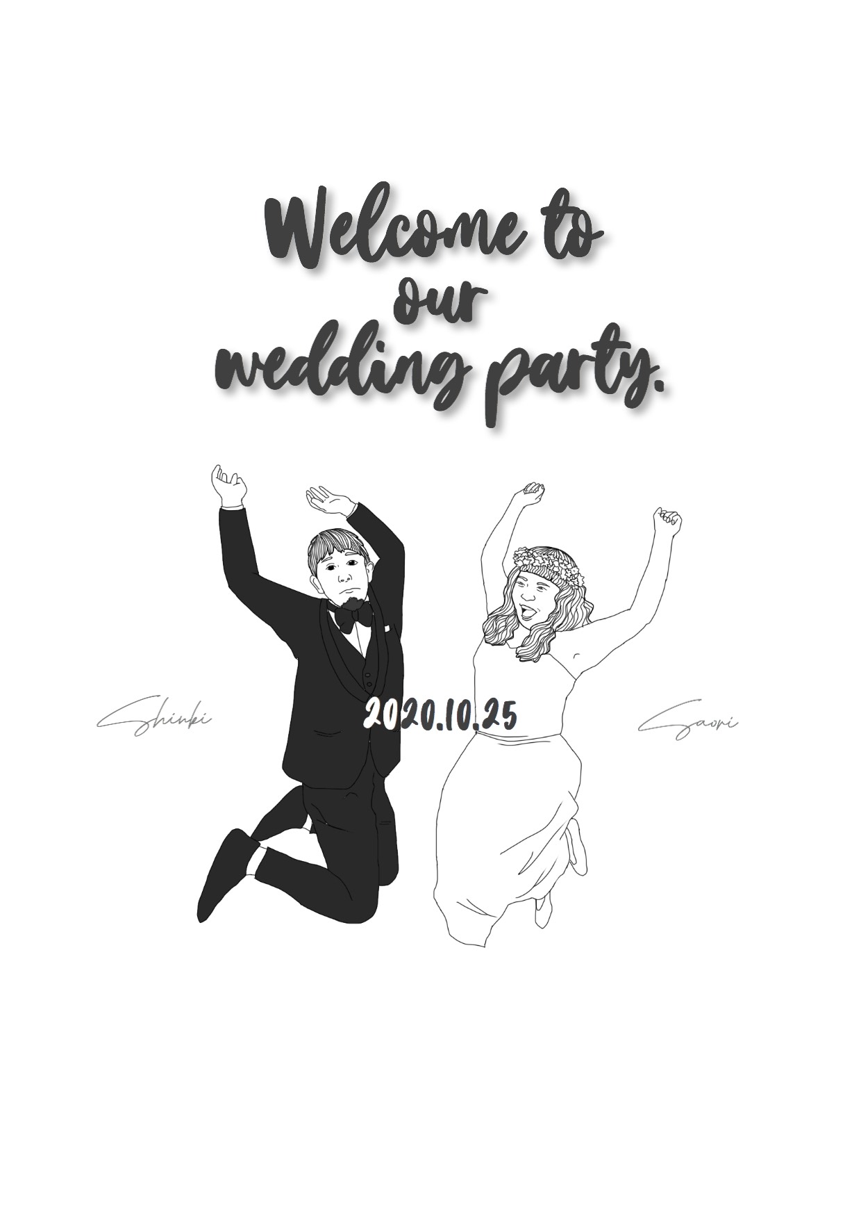 ウェルカムボード / 結婚式 / 子育て感謝状 / ファミリーイラスト / カップル / 似顔絵