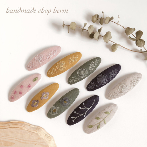 ◉オリジナル刺繍 パッチンピン◉（7㎝） 雑貨・その他 handmade shop 