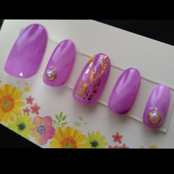 NO.06 》カラフルドットネイル ネイルチップ（つけ爪） シャチベベ