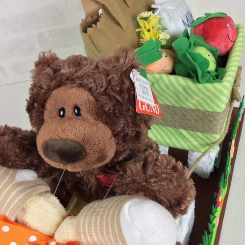 おむつケーキ おむつバイク 出産祝いや誕生日祝いに 名入れ刺繍可