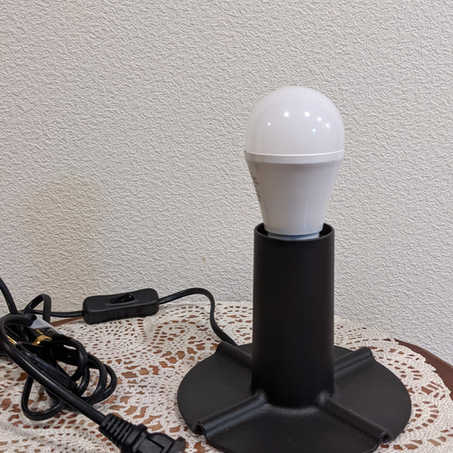 シーグラスで作ったテーブルランプのステンドグラス スタンドライト