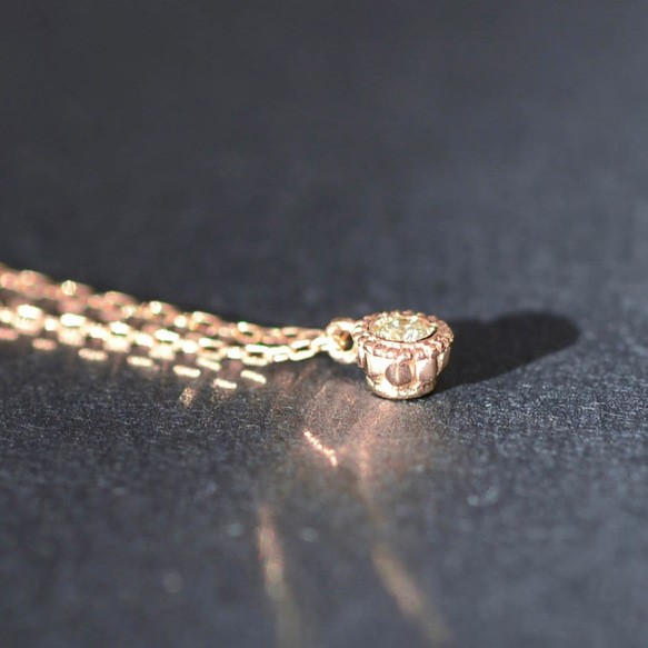 Verseau -Necklace-　◇K18PG×Diamond 0.03ct 2枚目の画像