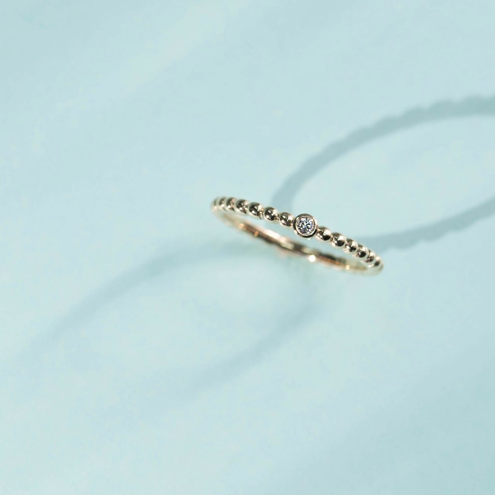 Spheres Diamond◇K14YG×Diamond 0.02ct