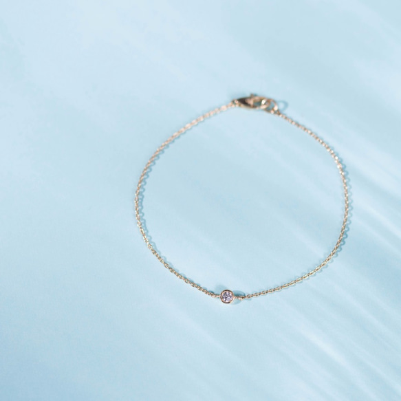 Pleine Lune -Bracelet-◇K18YG/PG×Diamond 0.06ct 1枚目の画像