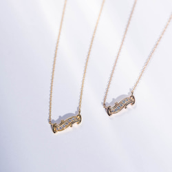 Promesse -Necklace-◇K18YG/PG×Chain K18YG/PG×Diamond 0.0058ct 4枚目の画像