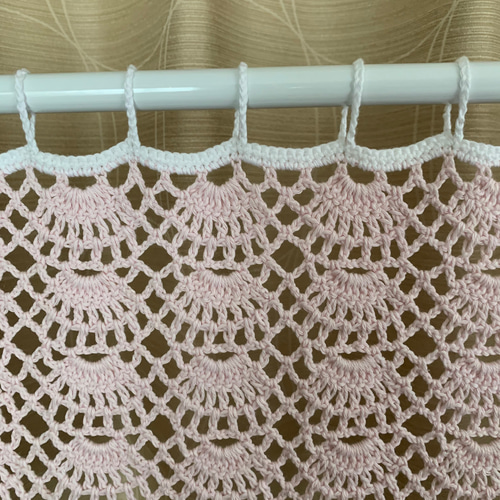 手編みカフェカーテン カーテン breadhideko 通販 11808219｜Creema