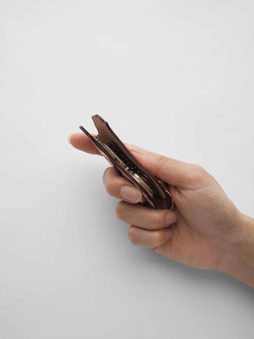 CHOTTO NEKO キーケース 本革 レザー 真鍮 ミケネコ [猫所]