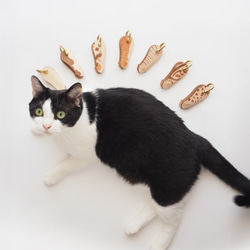 CHOTTO NEKO キーケース 本革 レザー 真鍮 ハチワレ [猫所] 8枚目の画像
