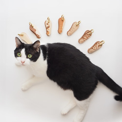 CHOTTO NEKO キーケース 本革 レザー 真鍮 サバトラネコ [猫所] 8枚目の画像