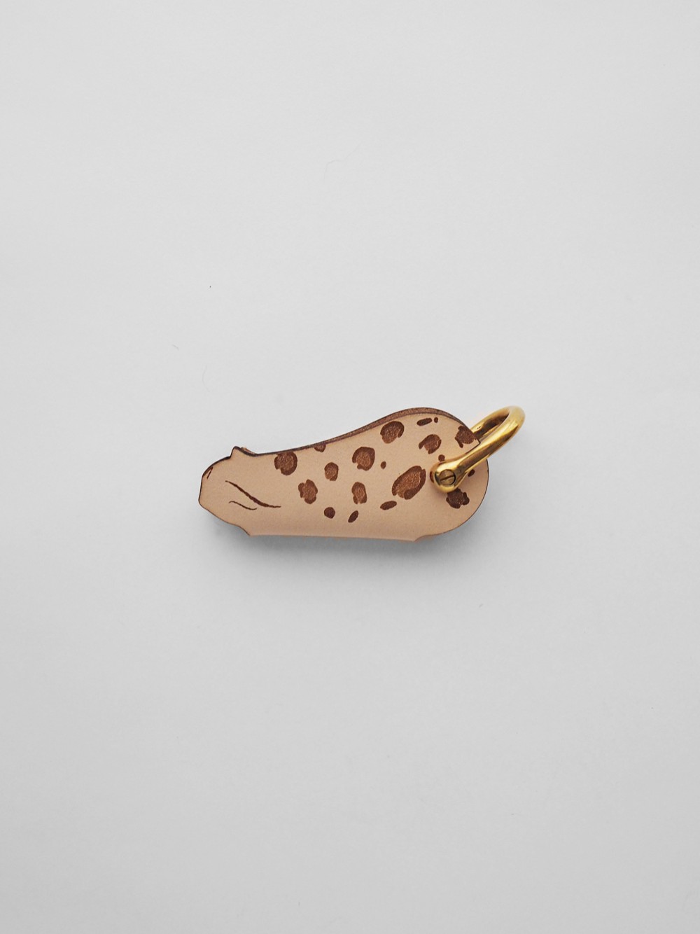 CHOTTO NEKO キーケース 本革 レザー 真鍮 ヒョウ柄 ベンガルネコ [猫所]